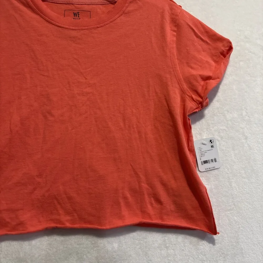 Free People We The Free The Perfect Tee Women's Small Radiant Watermelon Cropped